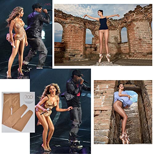 HTRUIYA Women's Sheer Reflective Shiny Silk Pantyhose 70D Flash Oil Bright Shaping Dance Stockings Tights3