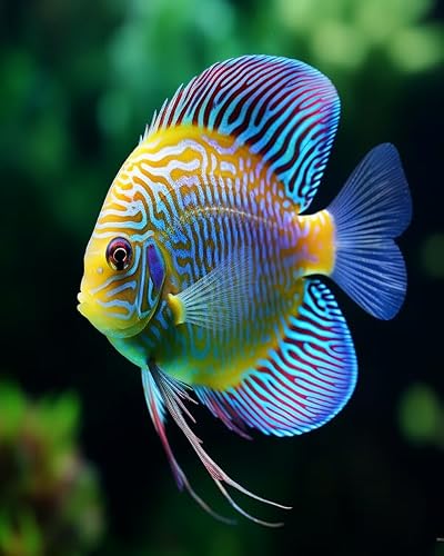 SKMN Paint by Number Discus Fish Aquarium 40x50cm