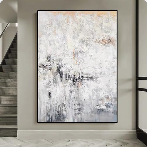 Peinture à l'huile sur toile abstraite et moderne grand format sans cadre