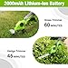 WORKPRO Cordless Grass Shear & Shrubbery Trimmer - 2 in 1 Handheld Hedge Trimmer 7.2V Electric Grass Cutter 2.0Ah Rechargeable Lithium-Ion Battery and USB Cable Included