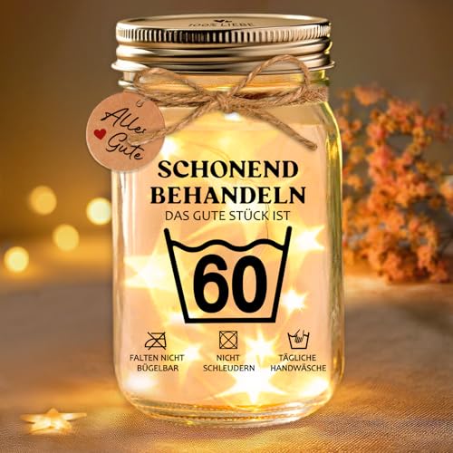 LED Flaschenlicht Geschenk zum 60 Geburtstag Frau/Mann, Personalisierter Geldgeschenke Geburtstag 60 mit Geburtstagskarte und Samtbeutel mit Kordelzug, Geburtstagsgeschenk 60 für Männer Frauen LED Flaschenlicht Geschenk zum 60 Geburtstag Frau/Mann, Personalisierter Geldgeschenke Geburtstag 60 mit Geburtstagskarte und Samtbeutel mit Kordelzug, Geburtstagsgeschenk 60 für Männer Frauen