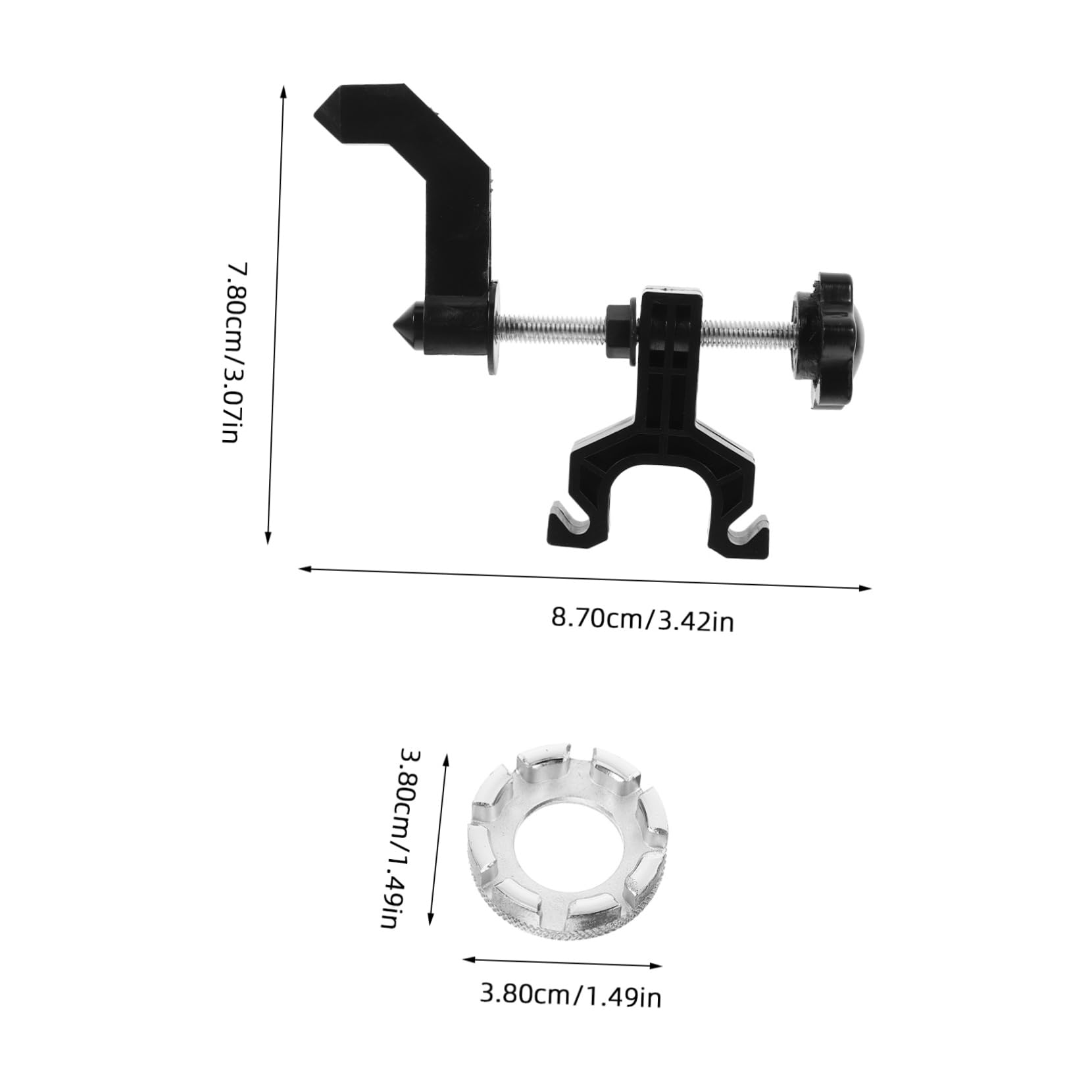 Gogogmee 1Set Portable Bike Wheel Truing Stand Tool Holder for Easy Wheel Rim Alignment Compatible with All Bike Includes Bike Spoke Wrench for Efficient Repairs