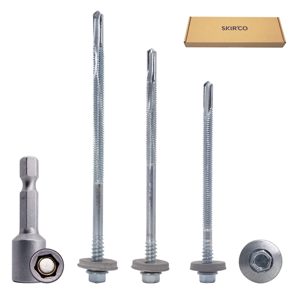 18 Viti Autofilettanti Per Legno E Metallo - Testa Esagonale, 6.7x200 Mm, Ideali Per Fai Da Te E Lavori Di Costruzione - Foto 7