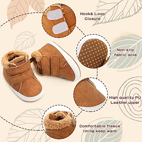 Hsdsbebe Baby Ankle Boots Infant Boys Girls Fleece Booties Anti-Slip Sole Sneakers Toddler Newborn Walking Crib Shoes thumb #4