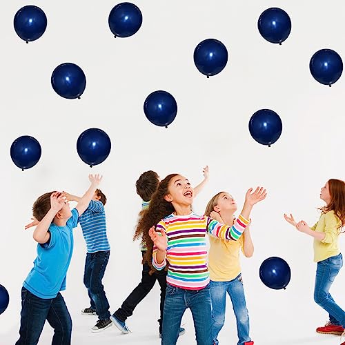 Image of Navy Blue Balloons 60pcs 5inch Small Pearl Dark Blue Balloon for Balloon Garland Arch 5'' Round Mini Navy Latex Balloon for Kids Birthday Party Decoration DIY Graduation Wedding
