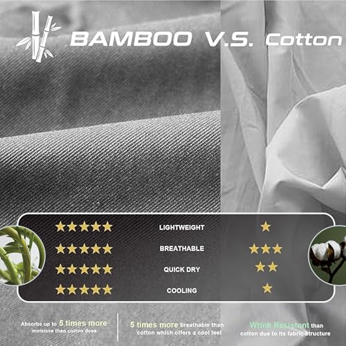 Men's Cooling Workout Shirts Bamboo Viscose Anti Odor Moisture Wicking Athletic Short Sleeve Lightweight Loose Gym Tee2