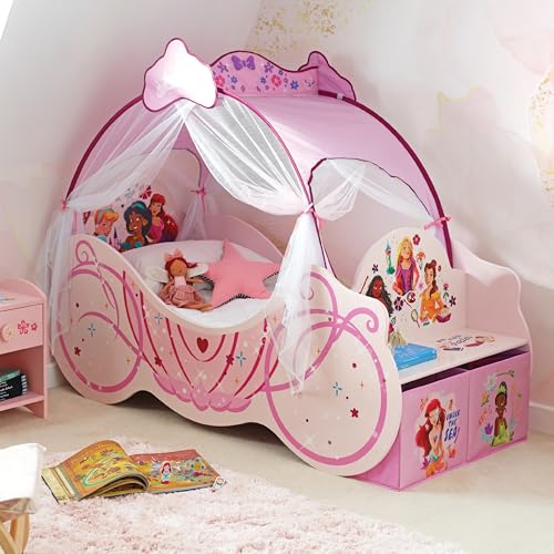 Disney Princesses Kutschenbett mit Stauraum und Baldachin Home
