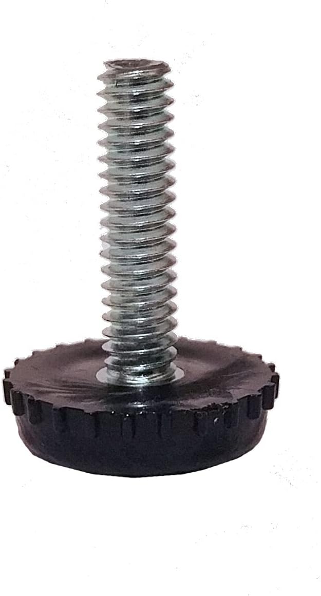 1/4-20 Furniture Levelers Adjustable Black Glides (4)