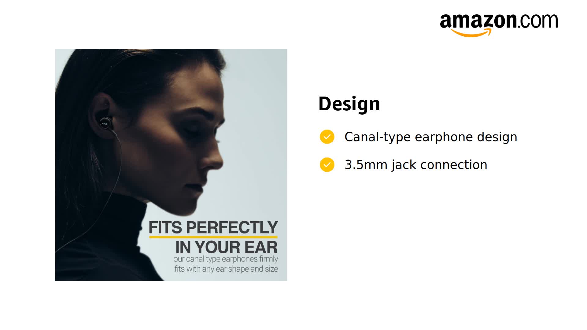 Image of Samsung AKG Wired Earbuds Original 3.5mm in-Ear Earbud Headphones with Remote & Microphone for Music, Phone Calls, Work - Noise Isolating Deep Bass, Includes Velvet Carrying Pouch - Black