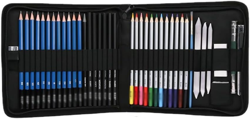 40 Pieces Sketching Pencils Water Soluble Coloured Pencil Set Art Supplies Painting