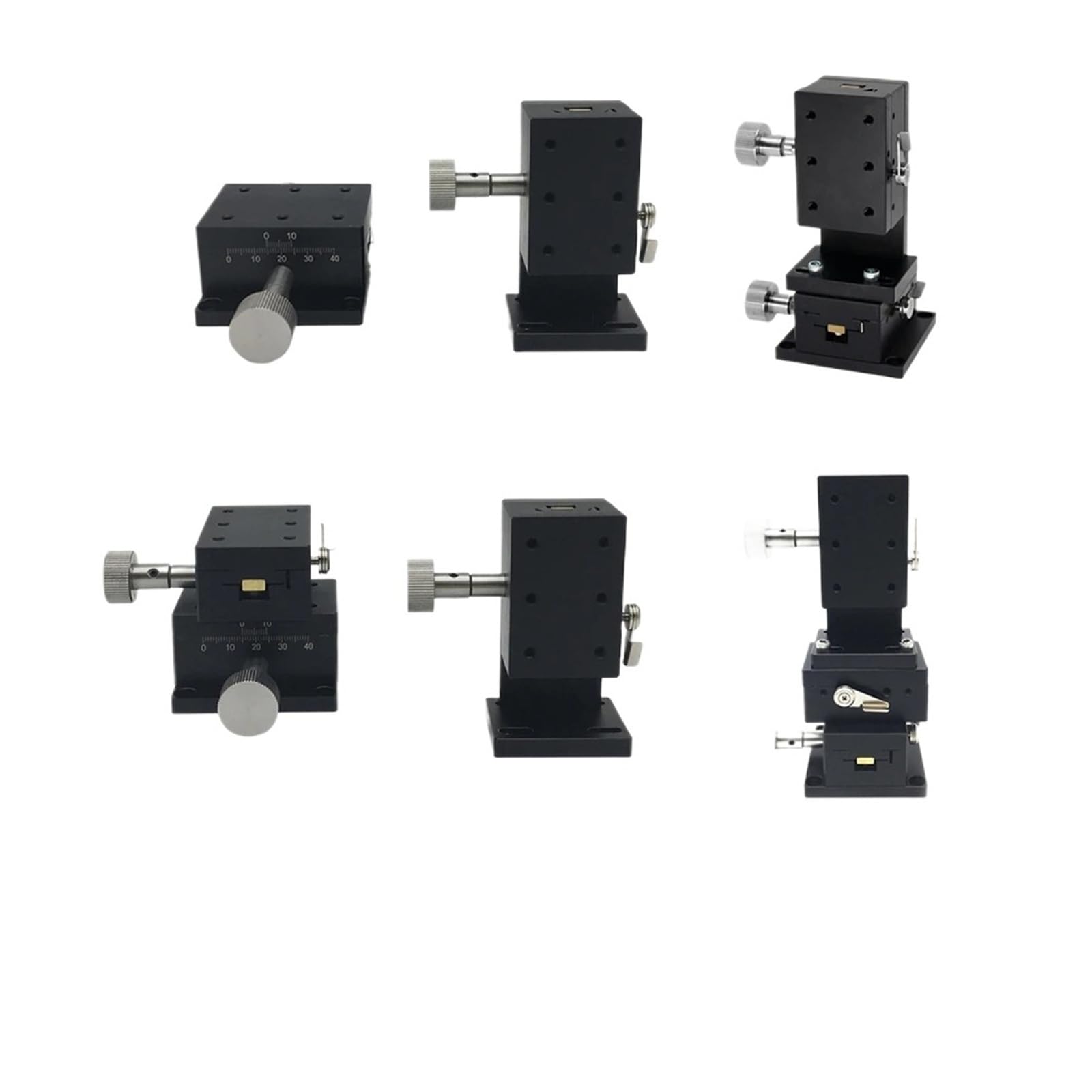 WNVXJGNSO Precision Manual Dovetail Groove Guide Displacement Platform Fine-Tuning Platform Knob Adjustment Slider Linear Guide Table(XYZ Axis-LWD,40X40mm Table)