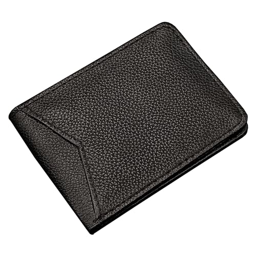 Generic New 2024 RFID slim Genuine Leather Wallet for Men - 5+ Credit Cards, ID Window, Cash Pocket, Slim Mens Leather Wallet., Black4