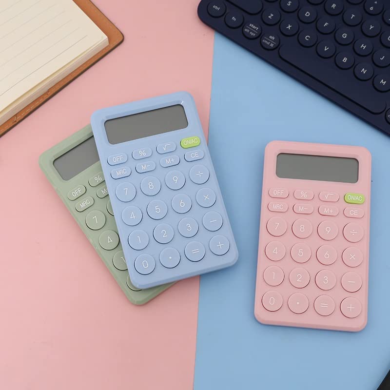 Calculatrice de bureau compacte 8 chiffres JFDBGU à grands boutons pour l'école - 6