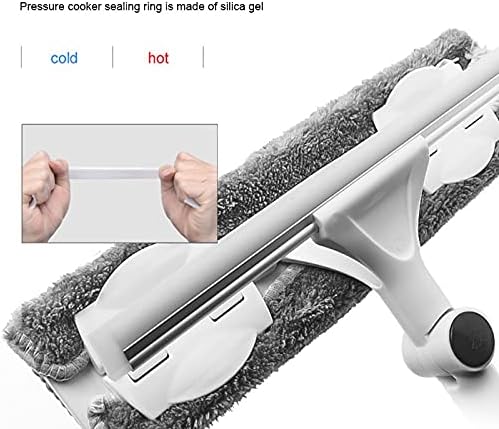 Rotating Glass Cleaning Mop Telescopic High Rise Window Cleaner Silicone Scraper Long Handle Fiber Window Scrubber