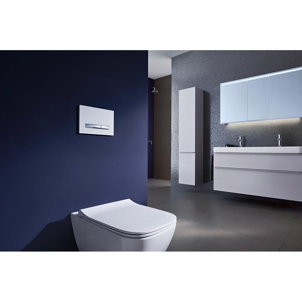 Geberit Sigma50 płytka uruchamiająca/przycisk do spłukiwania 2 ilości, kolor metalu chromowany: chromowany, szkło dymne lustrzane - 115.788.SD.2