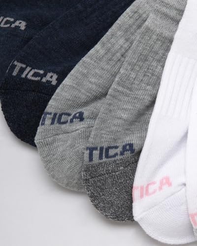 Image of Nautica Women's Quarter Cut Moisture Control Athletic Socks with Cushioned Comfort (12 Pack)