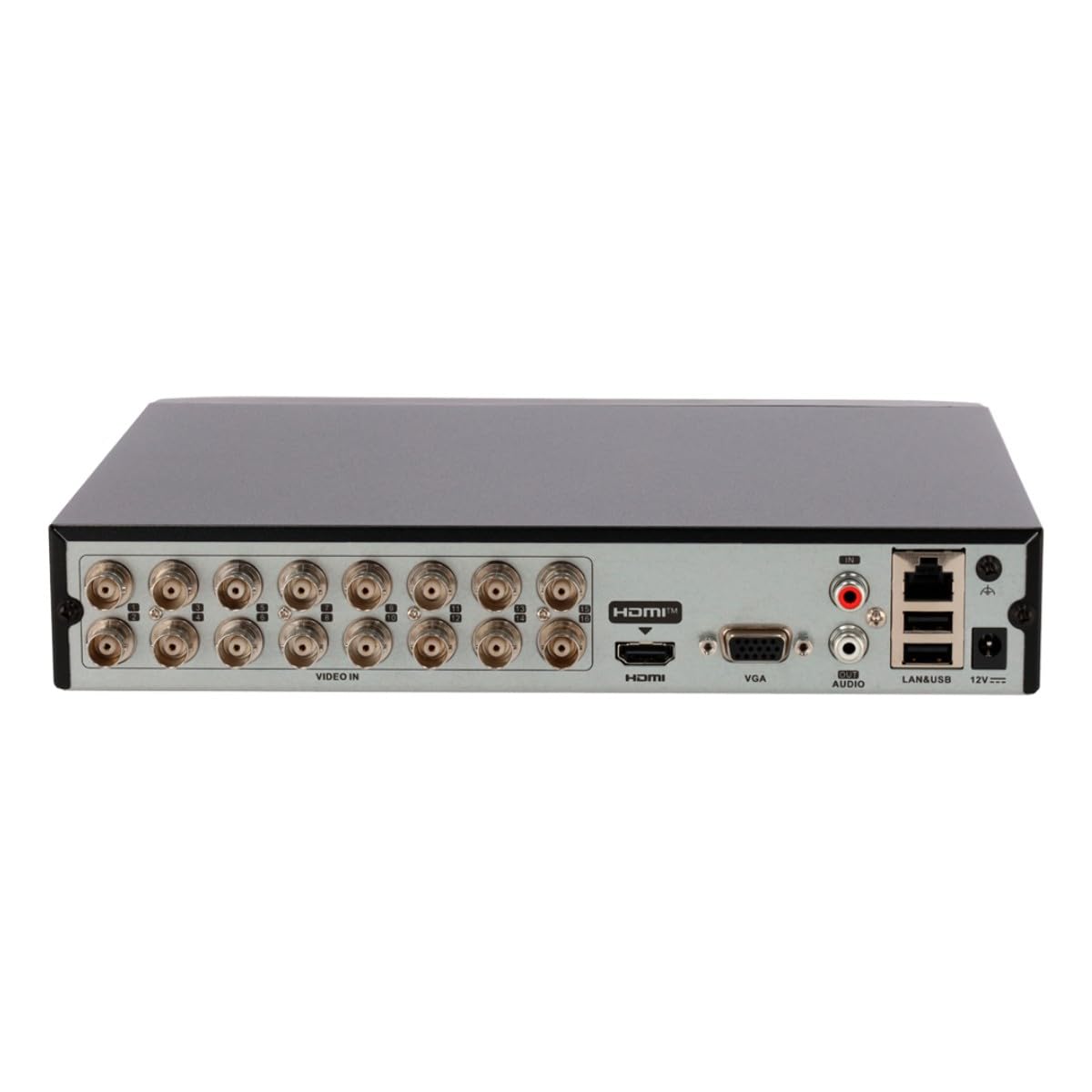 Hikvision DVR 5n1-8 CH HDTVI/HDCVI/AHD/CVBS - Fino a 10 canali IP - Risoluzione massima di ingresso 1080p Lite - Rilevamento del movimento 2.0 su tutti i canali - Supporta 1 disco rigido fino a 4 TB |