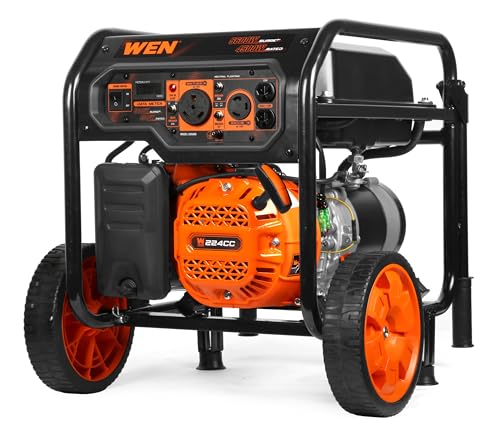 Image of WEN 5600-Watt Portable Generator, 224cc, Transfer-Switch and RV-Ready (GN5600)