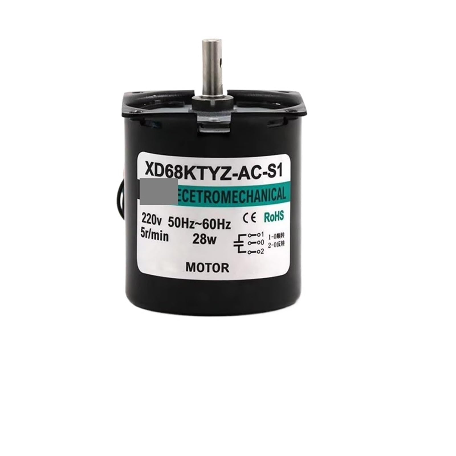 MGIMGFKZD Synchronous Motor 68KTYZ Center Axis AC Synchronous Motor 28W 220V 2.5 rpm-110 RPM Motor Permanent Magnet Motor CW CCW(5rpm)