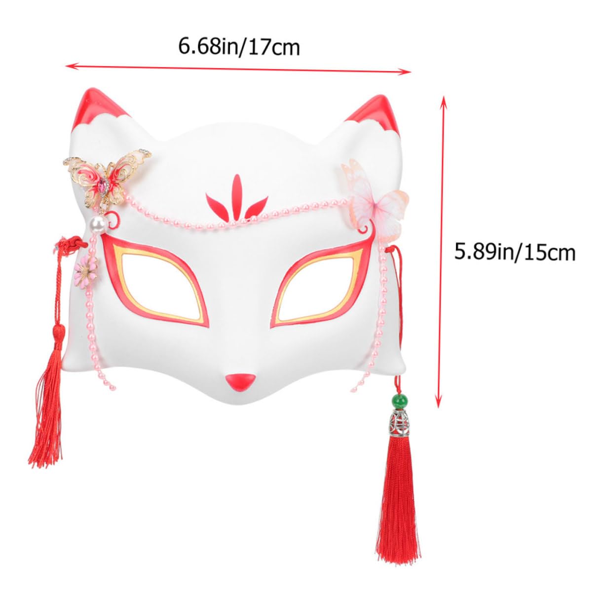Healeved 10 Pezzi Maschera Fox per Cosplay e Halloween Maschera Decorativa per e Mascherate Facile Indossare con Accessorio per Compleanno e