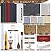 145Pcs Book Binding Kits for Beginners, Book Making Kit Bookbinding Supplies with A5 Paper Books Cloth Awl,Complete Bookbinding Kit Tools Materials with Instructions and Video Tutorials for DIY Crafts