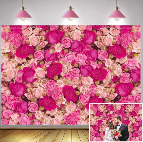 Pink Red Rose Wall Background Mather's Day Flowers...