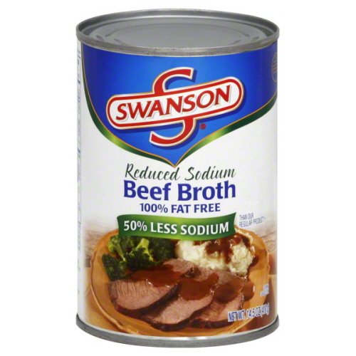 Swanson Reduced Sodium Beef Broth 14.5 Oz (Pack of 12