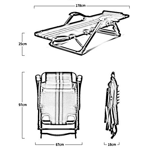 Chaise Longue de Plage réglable contre le mal de dos chaise pliante - 3