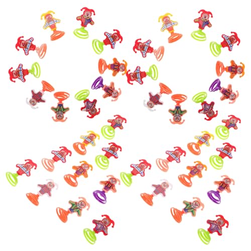 FELTECHELECTR 50pcs Bounce Clown Toys Interactive Boys and Girls Toys Mini Spring Party Favors