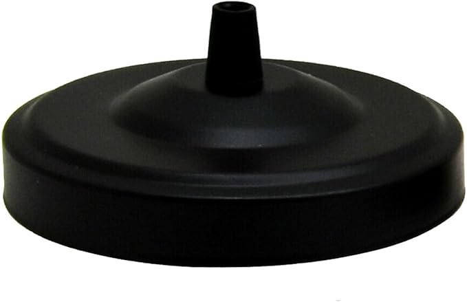 LEDSone LEDSone Plafondlamp met één punt voor hangende lampen, 108 mm metalen antieke zijmontage, zwarte plafondkap met accessoires voor plafond- en wandlamp. (zwart)