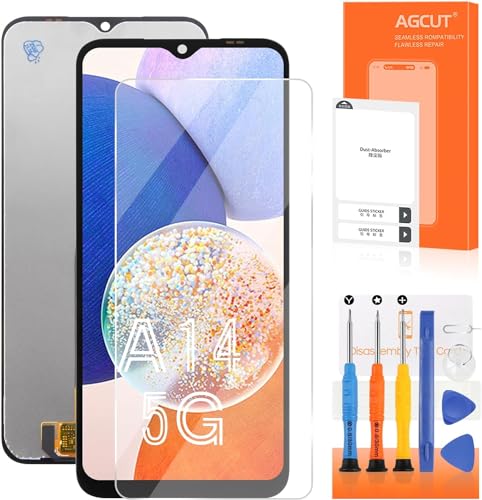 for Samsung Galaxy A14 5G Screen Replacement for Samsung A14 5G Display for Galaxy A14 5G LCD SM-A146P A146U Digitizer Touch Screen Assembly Repair Parts Black No Frame(US Version)