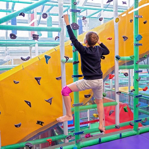 KARM Kniebandage Kinder - Knie Bandage Kinder für Mädchen & Jungen - Knieprobleme, Arthrose, Meniskus, Stabilisierung, Sport, Fussball - Kids Knee Support Brace (Einheitsgröße, Rosa)