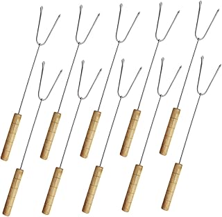 LABRIMP 10 Peças De Ferramentas De Garfo De Churrasco De Aço Inoxidável Ao Ar Livre Conjunto De 10 Peças Garfos De Aço Inoxidável Suporte De Grelha Para Aço Inoxidável Externo Garfo De