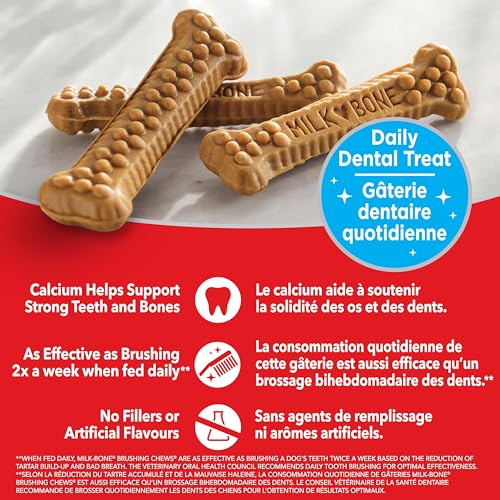 Milk-Bone Brushing Chews Dental Dog Treats, Chicken Flavour Dental Chew, Helps Clean Teeth and Reduce Bad Breath, For Large Dogs, 18 Treats (Pack of 1) image 5