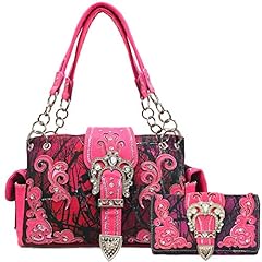 Pink Buckle Handbag Wallet Set