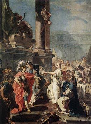 The Sacrifice de Polyxena peinture à l'huile Giambattista Pittoni 36x48