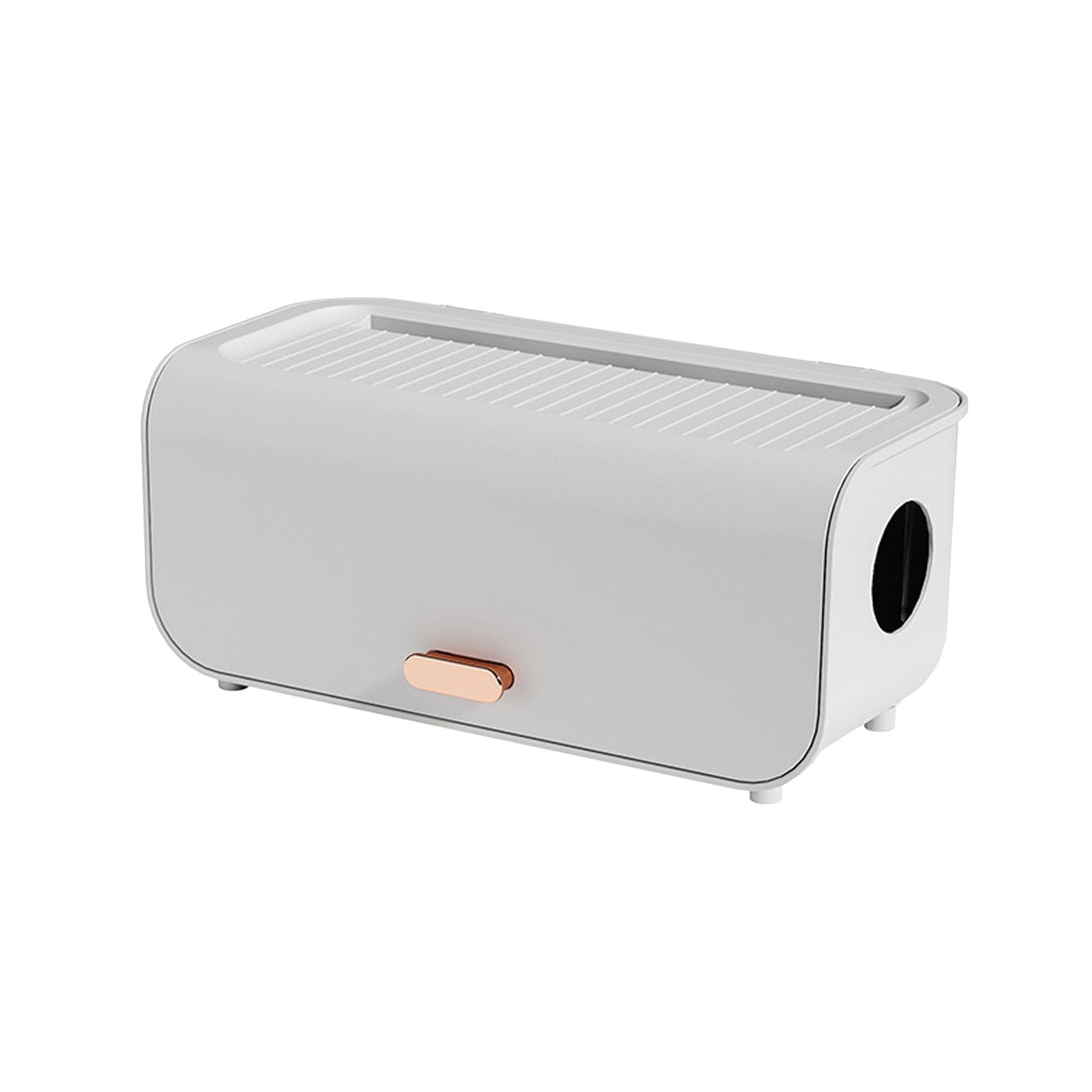 Haofy Cable Management Box Neatly Organize and Conceal Cords with Elegant Design, Protects Cables for Home Office (White) - Image 4