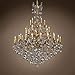 Traditional Versailles 45 Light 54" Crystal Chandelier, Tuscan Gold Frame with Smoke European Tear Drop Crystals, Hanging Ceiling Light