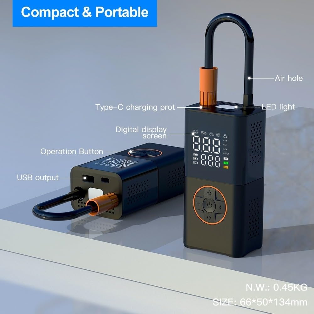 Compresseur Air Gonfleur d'air portatif Gonfleur Electrique
