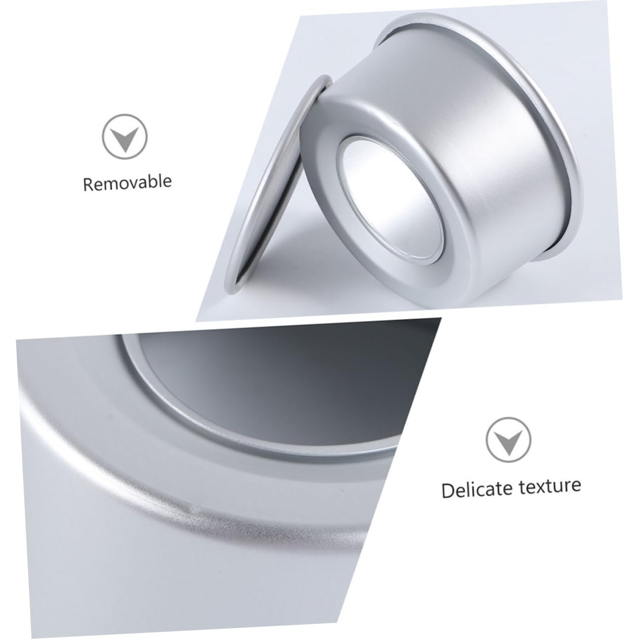 Cabilock 8pièces Moules à Tarte Fond Amovible Ronds Métal Pour Cuisson Four Moule à Gâteau Profond Antiadhésif