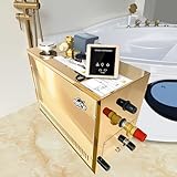 9KW Commercial Self-Draining Steam Generator Shower System Home Steam Bath Spa Generator 30 min to 12 Hours with Auto Drain 95-131℉ for Suitable Space Heating 9 m³/318 Cubic feet (Gold Top Edition)