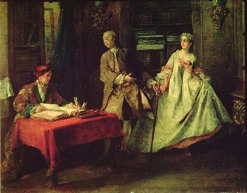 Tableau Toile Nicolas Lancret Affiches d'Art Peinture Décorative Murale 60x90
