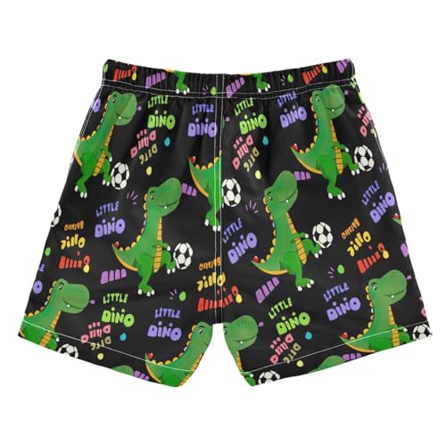 Swimming Trunks for Kids, Anti-Chafe Swim Trunks Boys 2 T, Playful Dinosaur Soccer Ball2