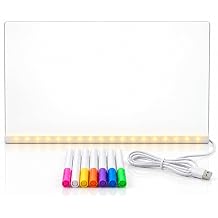 ARVALE LED I kl  Yaz  Tahtas  Seti Silinebilir Not Panosu USB li 8 Renk Kalemli