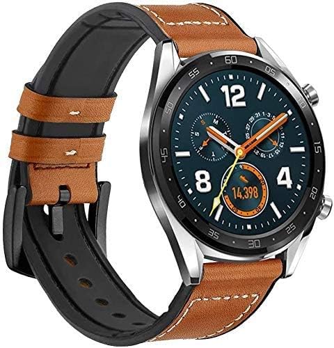 SPGUARD Strap, 22mm Soft Leather Replacement Strap Compatible with Huawei  Watch GT 2e/GT 2 46mm/GT Active/Huawei Watch GT/Samsung Galaxy Watch  46mm/Galaxy Watch 3 45mm : Amazon.co.uk: Electronics \u0026 Photo