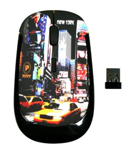 Ratón Port Designs my New-York óptico RF inalámbrico de 1600 dpi multicolor