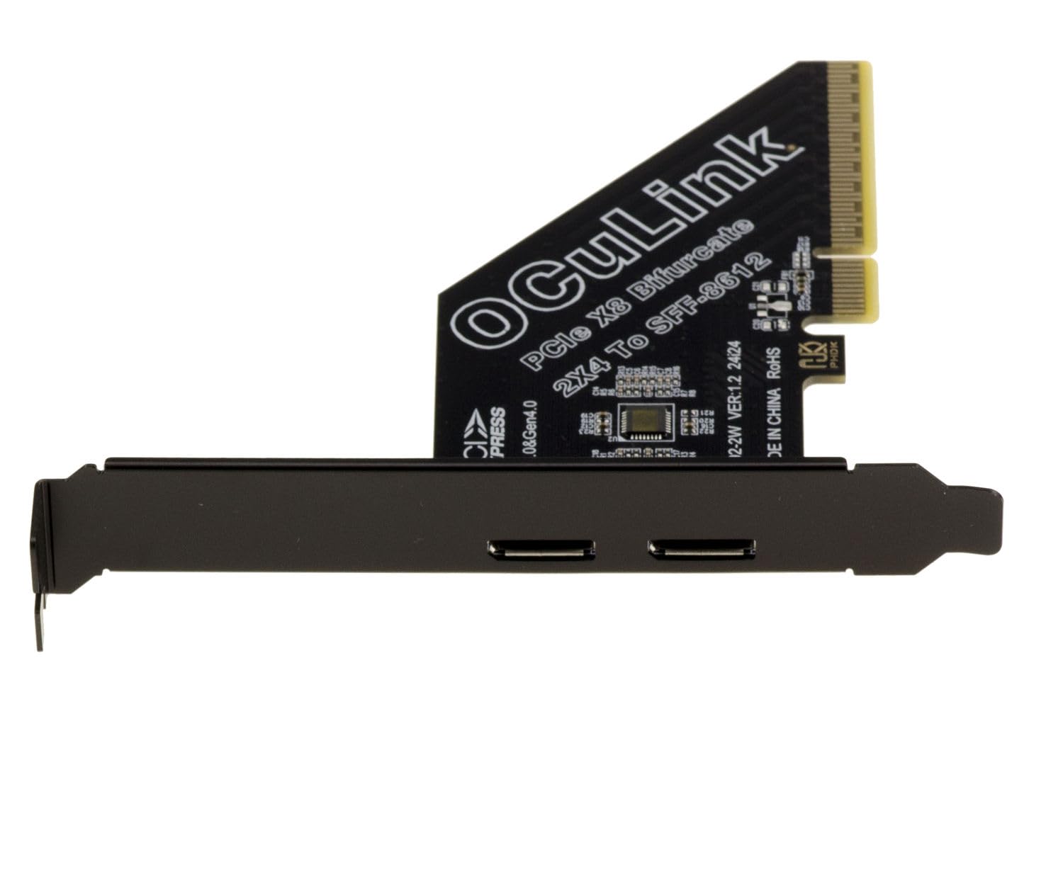 KALEA-INFORMATIQUE Carte PCIe Gen4 x8 vers 2 Ports Oculink | Carte PCIe Gen4 vers 2 ports Oculink pour bifurcation