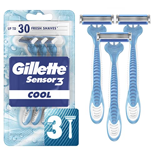 Gillette Sensor3 Cool Men's Disposable Razor,3 Count (Pack Of 12) #TOP14