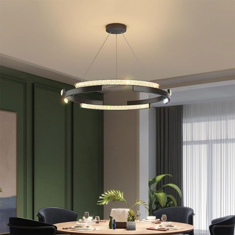 Suspension LED moderne ronde de 50cm pour illuminer vos repas en salle à manger