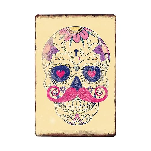 Skull Tattoo Parlors Shop- Metal Tin Sign Retro Vintage Plaque